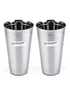 coconut Stainless Steel Jumbo Lassi Glasses - Set of 2