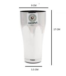 coconut Stainless Steel Jumbo Lassi Glasses - Set of 2