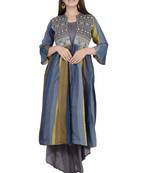Grey embroidered rayon diwali-kurtis