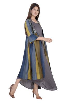 Grey embroidered rayon diwali-kurtis 2