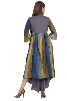 Grey embroidered rayon diwali-kurtis 3