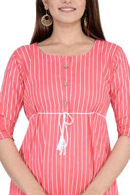 Pink printed rayon ethnic-kurtis 4