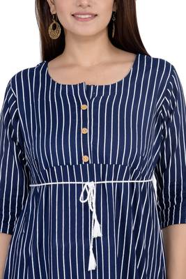 Blue printed rayon ethnic-kurtis 4