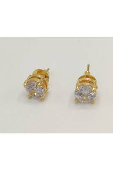 Silver stone studs