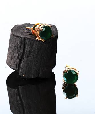 Green stone studs 1