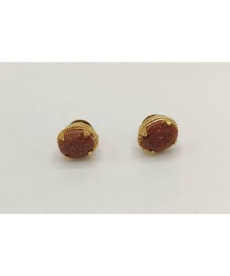 Brown stone studs 1
