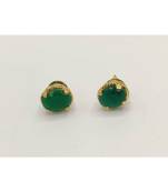 Green stone studs