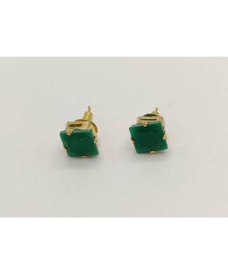 Green stone studs 1