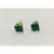 Green stone studs