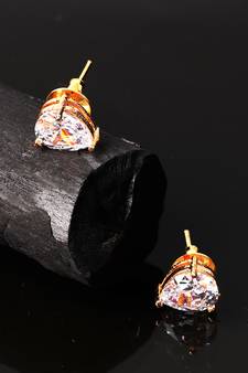 Silver stone studs
