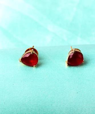 Red stone studs 1