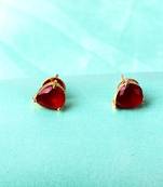 Red stone studs