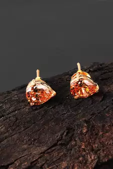 Gold stone studs
