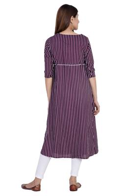 Wine printed rayon ethnic-kurtis 3