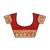 Red printed banarasi cotton saree with blouse