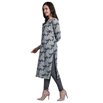 Blue woven cotton kurtas-and-kurtis 2
