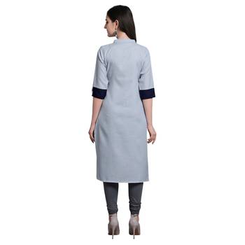 Blue woven rayon kurtas-and-kurtis 2