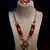Kundan, Pearls and Maroon Beads Embellished Designer Necklace Set 317FNN181