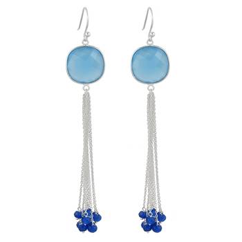 Multicolor chalcedony 925-sterling-silver-earrings 1