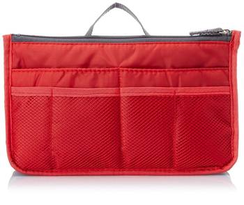 Shree Shyam Product Set of 1 Pc Red Nylon Bag Organizer, Polyester Bag Organizer, Handbag Organizer 1