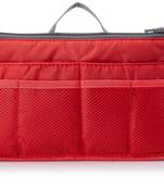 Shree Shyam Product Set of 1 Pc Red Nylon Bag Organizer, Polyester Bag Organizer, Handbag Organizer