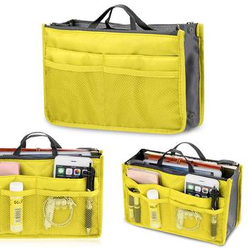 Shree Shyam Product Set of 1 Pc Yellow Nylon Bag Organizer, Polyester Bag Organizer, Handbag Organizer 2