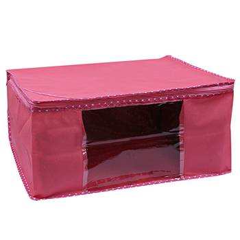 Pink Non Woven Box Saree Cover, 4 Pcs Set 4