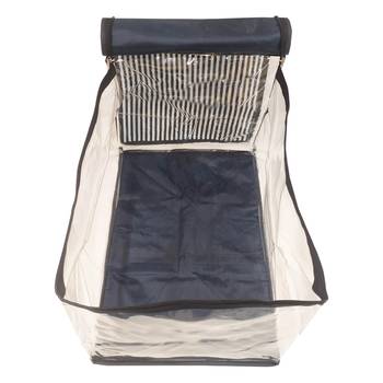 Black Color Shirt Stacker Closet Organizer  , Shirt Pouch, Transparent Shirt Cover 1