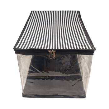 Black Color Shirt Stacker Closet Organizer  , Shirt Pouch, Transparent Shirt Cover 2