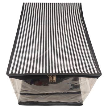 Black Color Shirt Stacker Closet Organizer  , Shirt Pouch, Transparent Shirt Cover 3