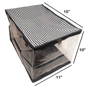 Black Color Shirt Stacker Closet Organizer  , Shirt Pouch, Transparent Shirt Cover 4
