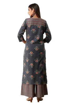 18 FOREVER V R FOR U Women's Rayon Straight Kurta Plazzo Set 4