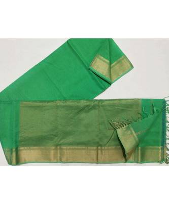 multicolor woven cotton silk saree with blouse 1