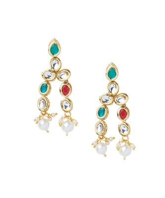 White Bead And Kundan  Necklace Sets 3