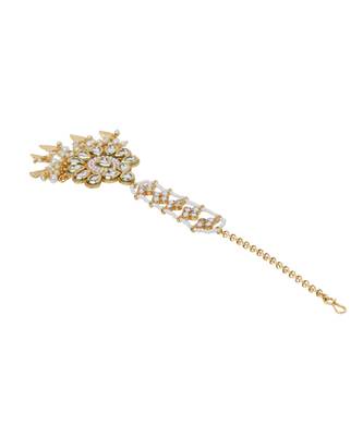 Gold Kundan Maang Tikka 4