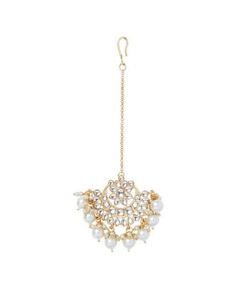 White Kundan Maang Tikka 2