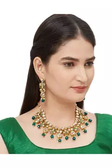 Green Kundan Necklace Sets