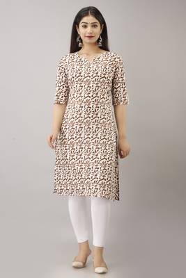 18 FOREVER V R FOR U Women's Cotton Regular Printed Kurta 1