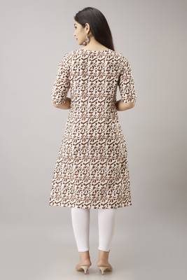 18 FOREVER V R FOR U Women's Cotton Regular Printed Kurta 2