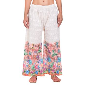 Maroon embroidered cotton harem pants 2