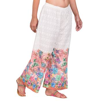Maroon embroidered cotton harem pants 3