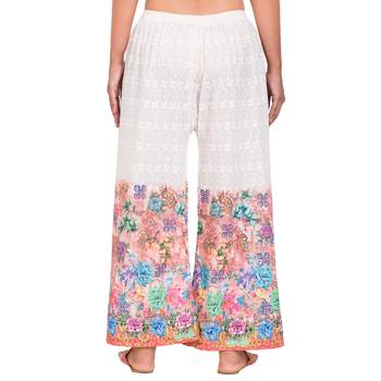Maroon embroidered cotton harem pants 5