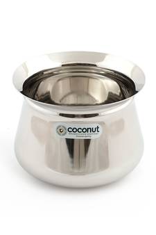 Coconut Stainless Steel Temple Handi/Cookware -Set of 2 - Capacity 2000 ML & 3000 ML Each Handi