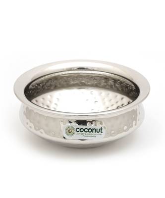 KCL Coconut Stainless Steel Hammered Golconda Kadai Set of 4-200ml, 300ml, 400ml and 500ml 2