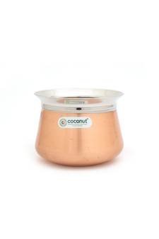 Coconut Stainless Steel Gala FC Copper Handi/Cookware (Without Handle & Lid) - 1 Unit - Capacity -750ML