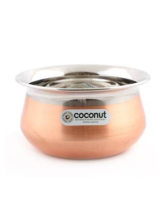 Coconut Stainless Steel & Copper Bottom Celebration Handi - 500 ML 1