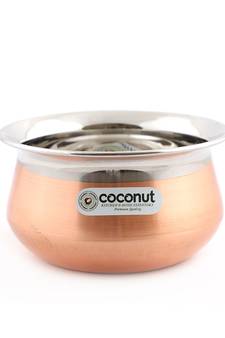 Coconut Stainless Steel & Copper Bottom Celebration Handi - 750 ML