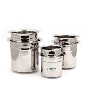 Coconut Stainless Steel Mini Kolga/Deep Tope - 200ml, 300ml, 500ml, 750ml, 1000ml, 1500ml 2