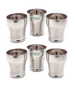 Coconut Stainless Steel Baleno Glasses - Set of 6 (300 ML Each Glass)