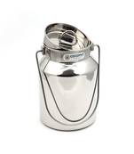 Coconut Stainless Steel Plain Milk Can/Milk Barni/Milk Pot/Oil Can (with Lid) - Capacity 5 Litre - Diamater - 18 cm